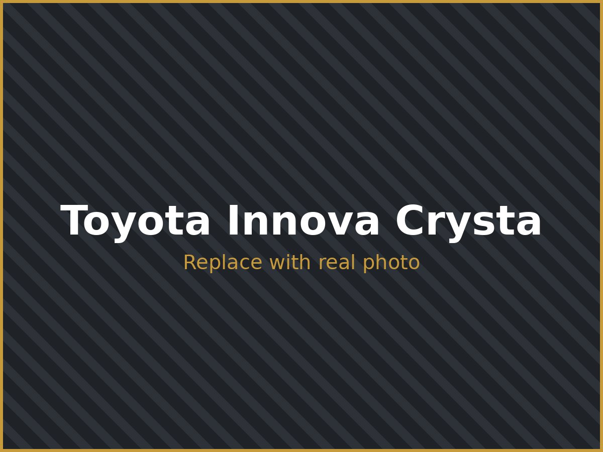 Toyota Innova Crysta used for corporate and executive travel
